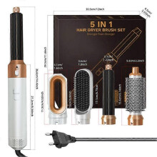 (White)6 in 1 Hair Dryer Brush Set, Multifunctional Automatic Curling Iron Straightener Hair Styler Set