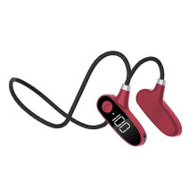 (Red) OHPA H18 Bone Conduction Bluetooth Headset IPX5 Waterproof Open Ear Wireless Sports Headphones