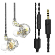 (White) QKZ AK6 PRO 3.5mm Wired Earphones HD Sound Field Stage Monitoring In-ear Headset