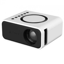 (White) Mini Projector YT300 LED 1080P Smart Home Theater USB Wire Wifi Wireless Sync Phone Game Beamer