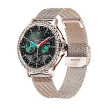 (Gold) NX19 Women's Smart Watch With Bluetooth Call Blood Pressure Blood Oxygen 100+ Sports Diamond Smartwatch
