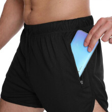 (XL, Black) Sports Shorts Running Athletic Shorts Breathable Workout Shorts Gym Shorts with Pockets for Men - Black