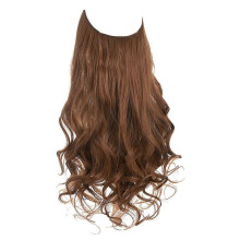 (12inch) Adjustable Headband Invisible Wire Hair Extensions Highlight Long Curly Synthetic Hairpiece For Women Color12