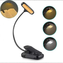 Rechargeable Eyed-Cared Amber Book Light 360 Flexible Book Light Music Clip Light