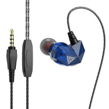 (Blue) QKZ AK2 Wired Earphones Sports Running HIFI Headphones