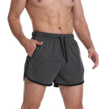 (3XL, Dark Grey) Sports Shorts Running Athletic Shorts Breathable Workout Shorts Gym Shorts with Pockets for Men - Dark Grey