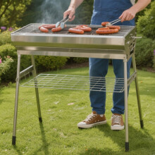 Portable BBQ Charcoal Barbecue Grill Folding Stainless Steel Stove