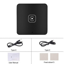 (Black) Carplay Wireless Adapter for Wired CarPlay Upgrade Plug & Play 5.8GHz WiFi Bluetooth Auto Connect