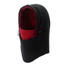 (Black) Outdoor Ski Cycling Head Cover Balaclava Face Mask Shake Fleece Adjustable Hat Head Cover