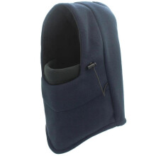 (Dark Blue) Outdoor Ski Cycling Head Cover Balaclava Face Mask Shake Fleece Adjustable Hat Head Cover