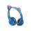 (Dark Blue) Cute Cat Ear LED Bluetooth Wireless Headset 2