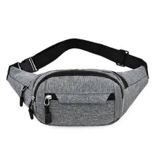 (Gray) Crossbody Fanny Pack Belt Bag for men Women Chest Bag Waist Pack Hip Bum Bag