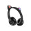 (Black) Cute Cat Ear LED Bluetooth Wireless Headset 2