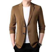 (5XL, Khaki) Men's Casual Blazer Sport Coat Two Button Lightweight Slim Fit Business Jackets Khaki
