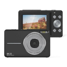 (Black) Student Camera High-definition Entry-level Campus Camera 44 Million Pixels Student Party Card 16X Digital Camera 32G TF Card