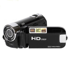 (Black) 16X Zoom Digital Camcorder Digital Video Camera Full HD Vlogging Camera Recorder 1080P 2.7 Inch Mini DV Camera
