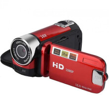 (Red) 16X Zoom Digital Camcorder Digital Video Camera Full HD Vlogging Camera Recorder 1080P 2.7 Inch Mini DV Camera