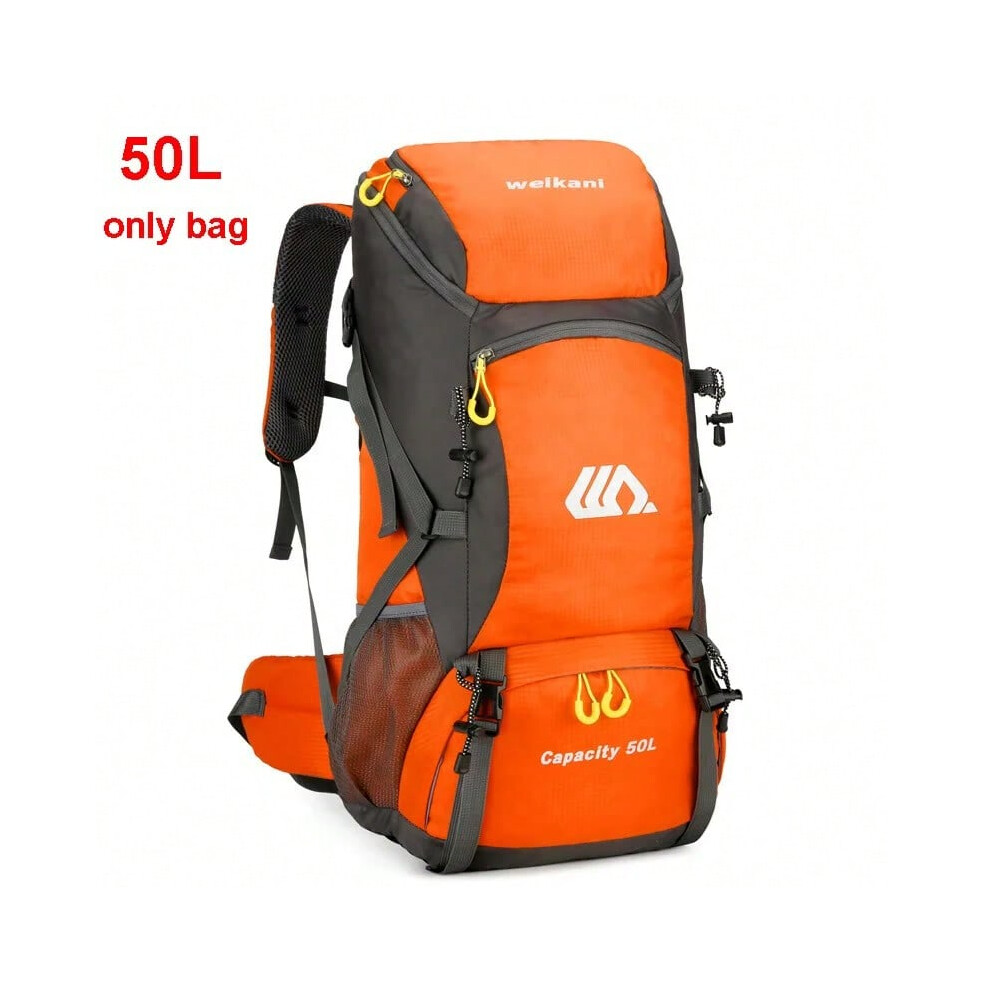 (50L OG only Bag) 50L Travel Backpack Camping Men Large Hiking Bag Tourist Rucksack Waterproof Outdoor Sports Climbing Mountaineering Bag Luggage