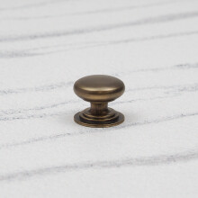 (25mm Knob) Antique Brass Kitchen Cup Handle & Matching Knobs
