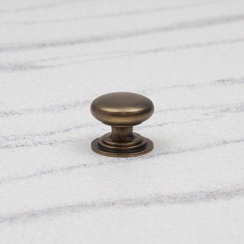 (25mm Knob) Antique Brass Kitchen Cup Handle & Matching Knobs