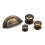 (38mm Knob) Antique Brass Kitchen Cup Handle & Matching Knobs 7
