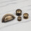 (38mm Knob) Antique Brass Kitchen Cup Handle & Matching Knobs 8