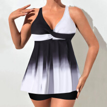 (White, 2XL) Swimsuits, women's split swimsuits, two-piece set, large size spring swimsuits