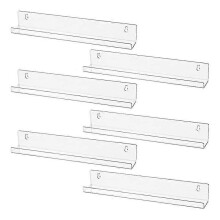 6pcs Vinyl Record Wall Mount Shelf Set Of Album Holders for Hanging On Walls - Shelves Albums Or Ch
