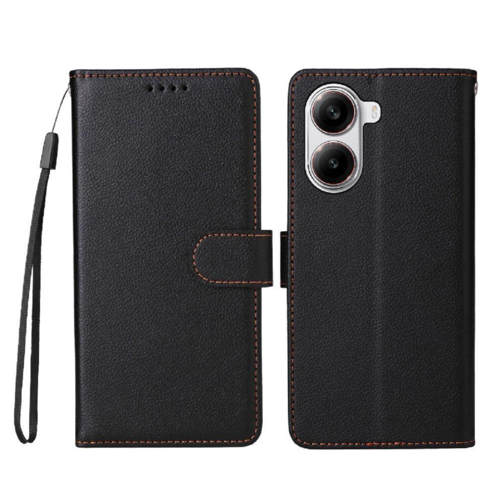 (Black) Flip Case For Xiaomi Poco X7 Pro 5G Magnetic Car Mount Wallet Wireless Charging Crad Slot Black 764563773954
