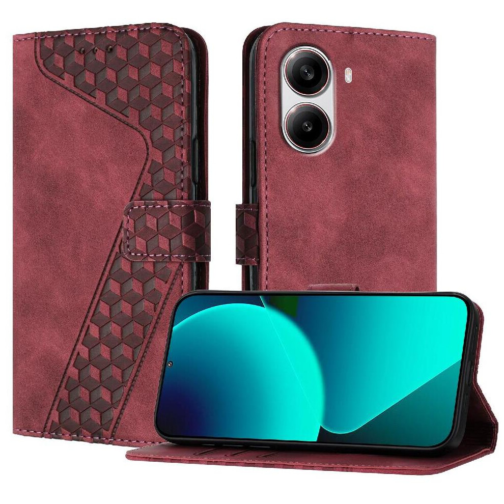 (Brown) Phone Case For Xiaomi Poco X7 Pro 5G Kickstand Card Slots Cover Magnetic Wallet Flip Folio Brown 764563774234