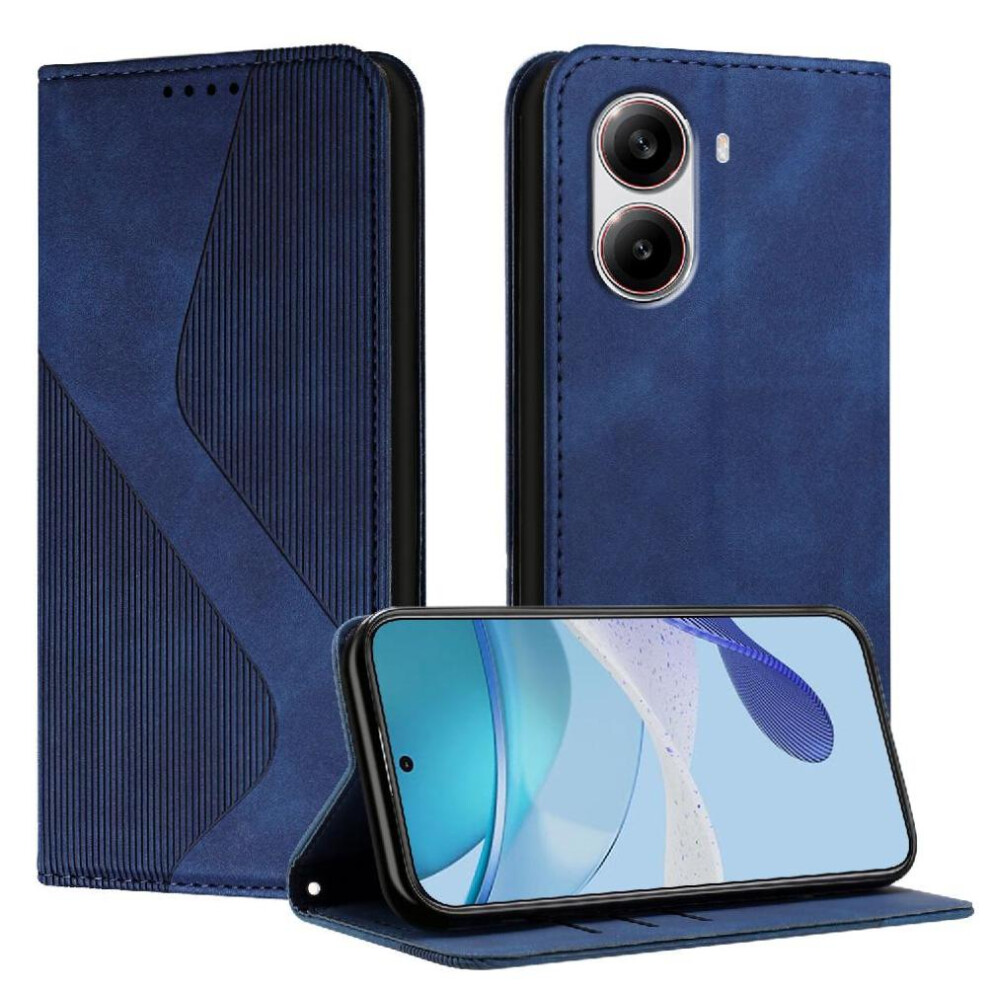(Blue) Case For Xiaomi Poco X7 Pro 5G Pu Leather Card Slots Holder Wallet Kickstand Folio Flip Magnetic Blue 764563774579
