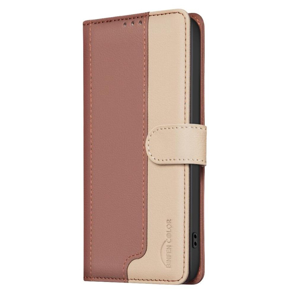 (Brown) Flip Case For Xiaomi Poco X7 Pro 5G Shockproof Tpu Inner Shell Flip Folio Rfid Blocking Kickstand Card Slots Holder Brown 764563775279