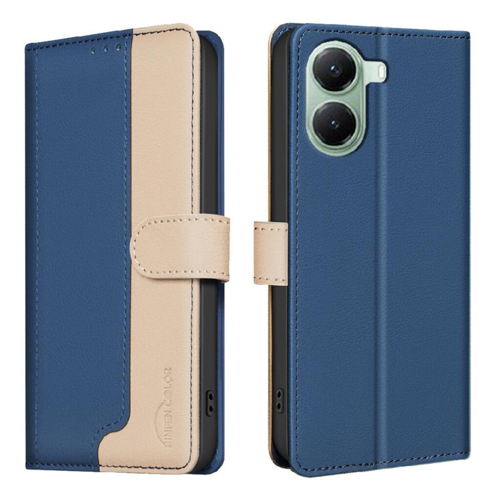 (Blue) Flip Case For Xiaomi Poco X7 Pro 5G Shockproof Tpu Inner Shell Flip Folio Rfid Blocking Kickstand Card Slots Holder Blue 764563775309