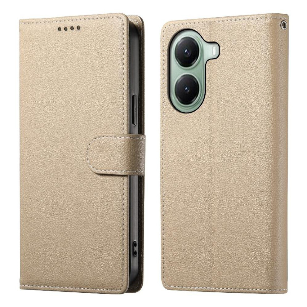 (Khaki ) Case For Xiaomi Poco X7 Pro Card Slots Magnetic Closure Daily Use Shockproof 764563776603