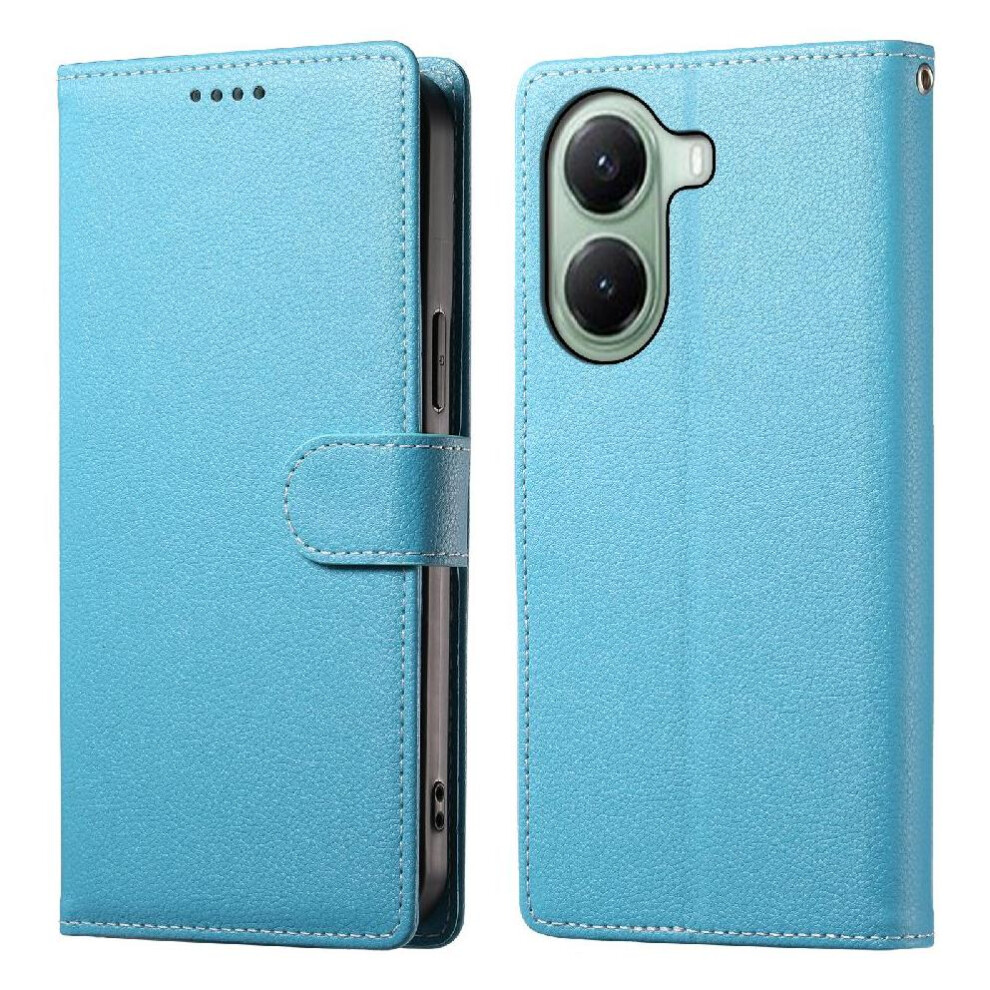 (Light ) Case For Xiaomi Poco X7 Pro Card Slots Magnetic Closure Daily Use Shockproof Blue 764563776658