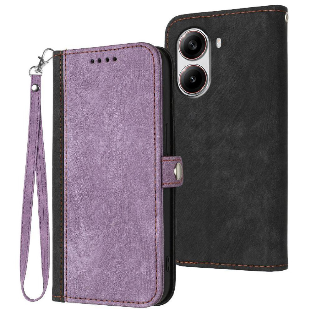 (Purple) Case For Xiaomi Poco X7 Pro With Card Slot Stand Kickstand Protective Wallet Flip Folio Book Pu Leather Magnetic Closure Purple 764563777082