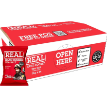 REAL Handcooked Crisps Sea Salt, 24 x 35g