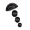 (76mm Cup) Black Kitchen Cup Handle and Knobs Cabinet Pull 20