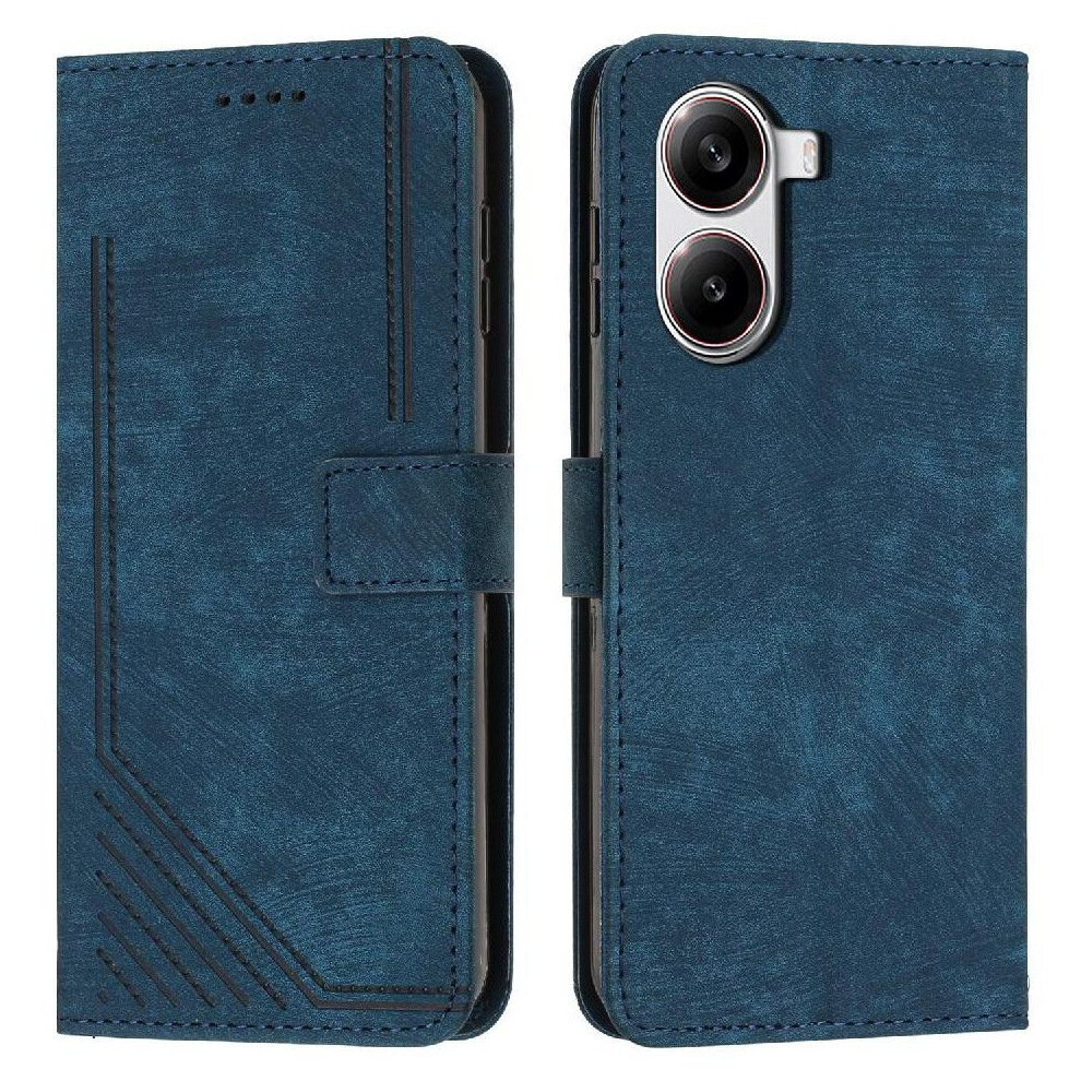 (Blue) Flip Case For Xiaomi Poco X7 Pro 5G Pu Leather Card Insertion Kickstand Wallet Blue 764563778065