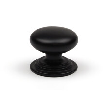(25mm Knob) Black Kitchen Cup Handle and Knobs Cabinet Pull