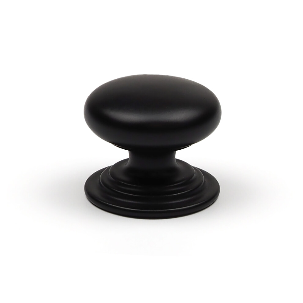 (25Mm Knob) Black Kitchen Cup Handle And Knobs Cabinet Pull 5056767300971