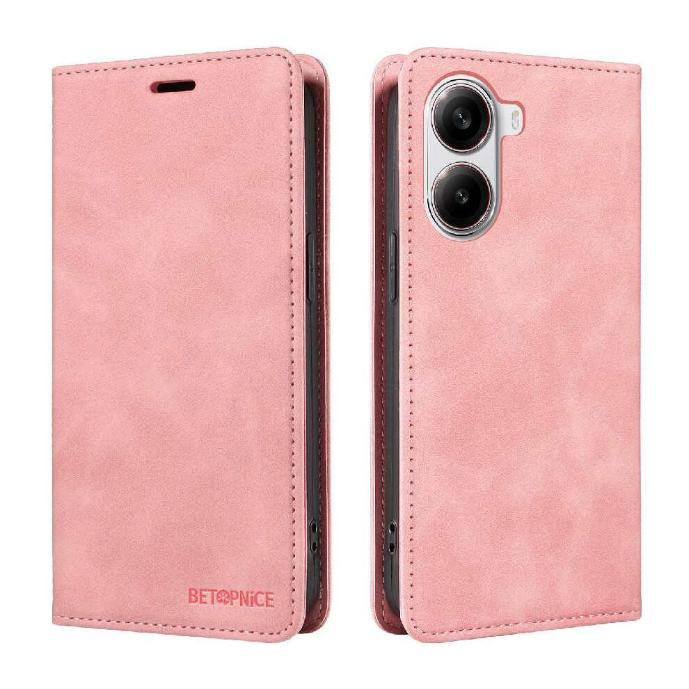 (Pink) Case For Xiaomi Poco X7 Pro Pu Leather Folio Wallet Protective Magnetic Pink 764563778331