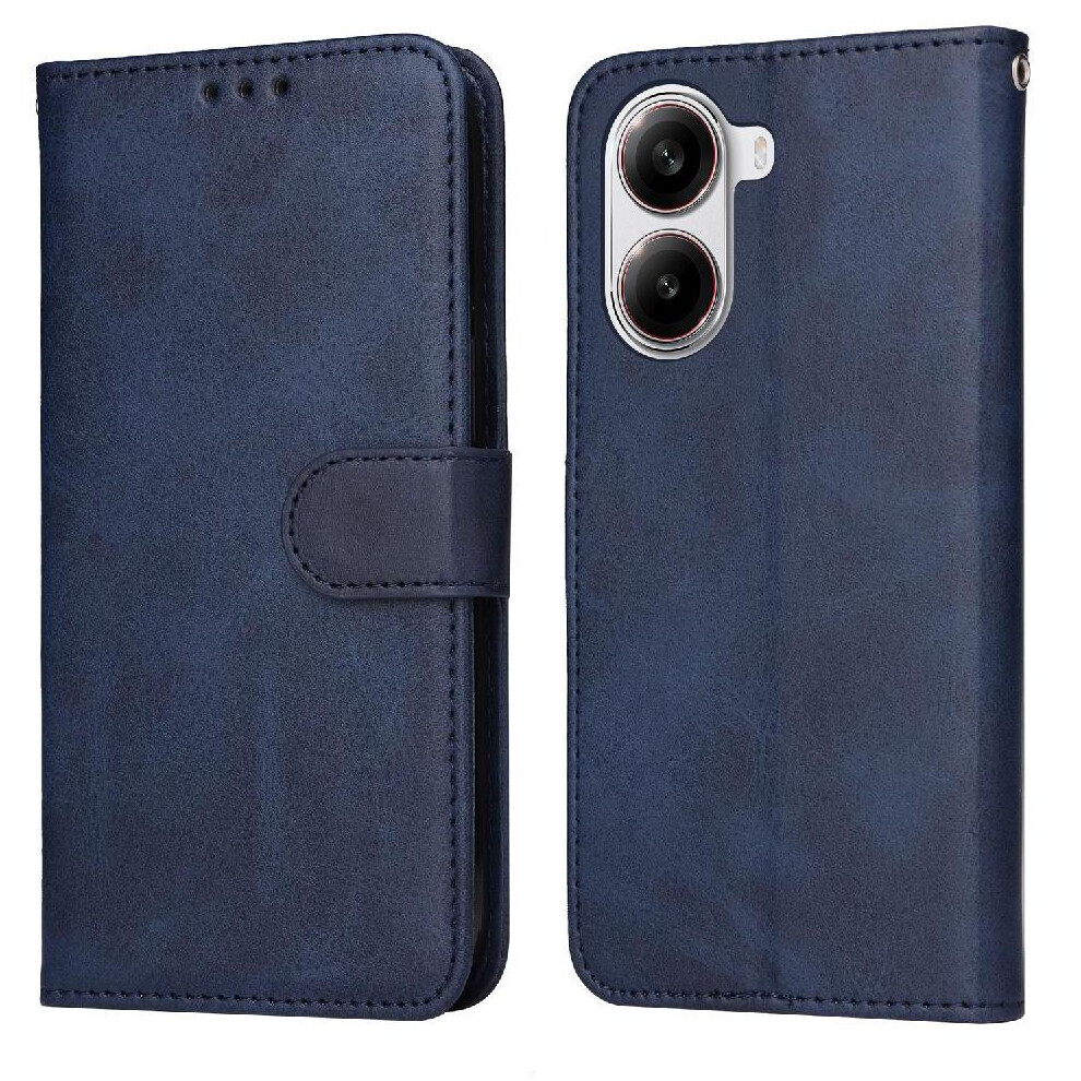 (Blue) Flip Case For Xiaomi Poco X7 Pro Magnetic Closure Card Slots Flip Cover Precise Cutouts Blue 764563778430