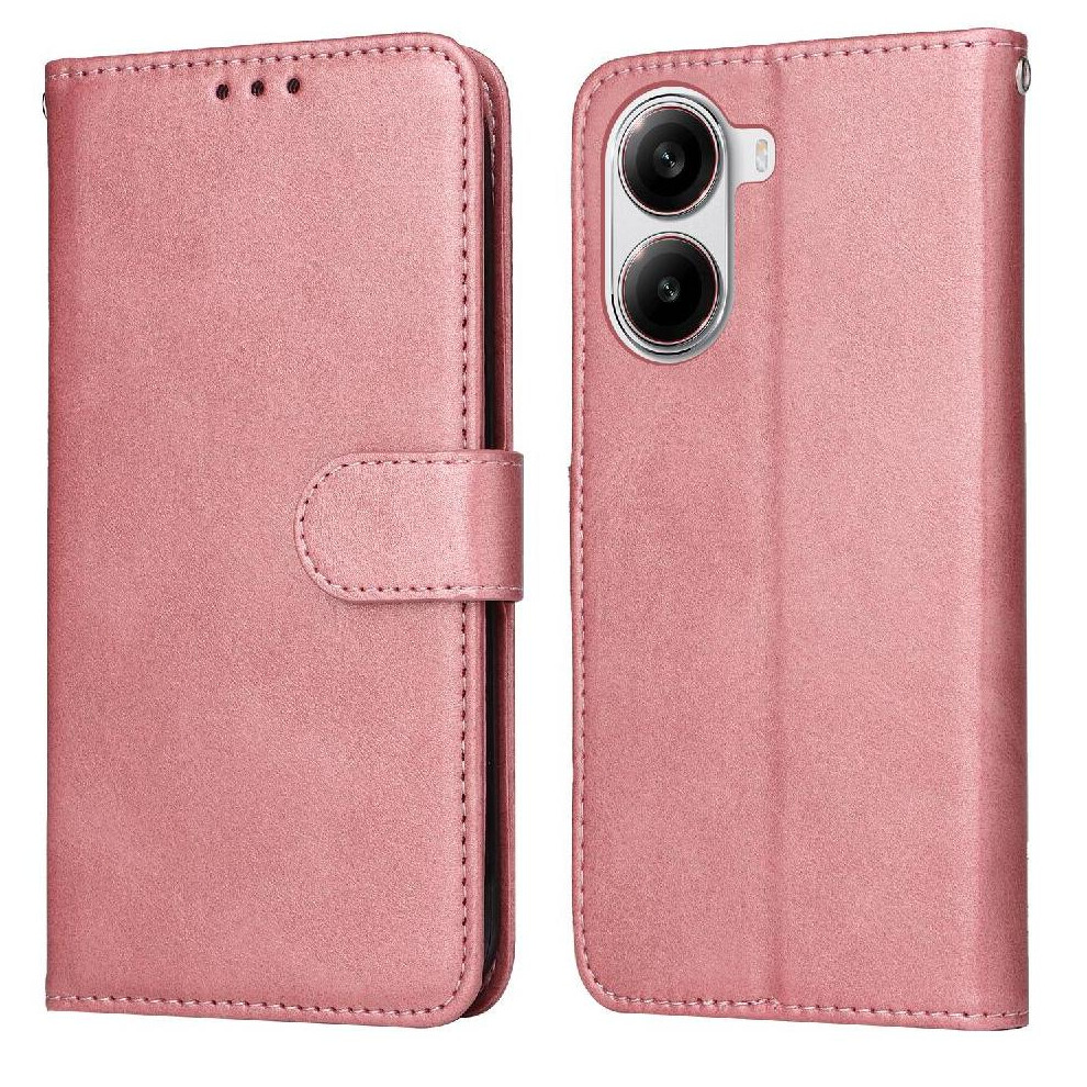(Pink) Flip Case For Xiaomi Poco X7 Pro Magnetic Closure Card Slots Flip Cover Precise Cutouts Pink 764563778423