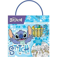 Disney Stitch Bumper Carry Along Colouring Set