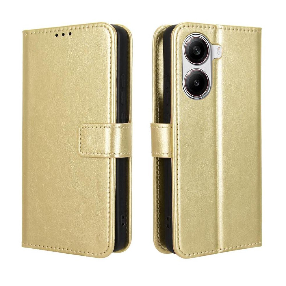 (Gold) Case For Xiaomi Poco X7 Pro 5G/Redmi Turbo 4 5G Cover Card Holder Kickstand Gold 764563778683