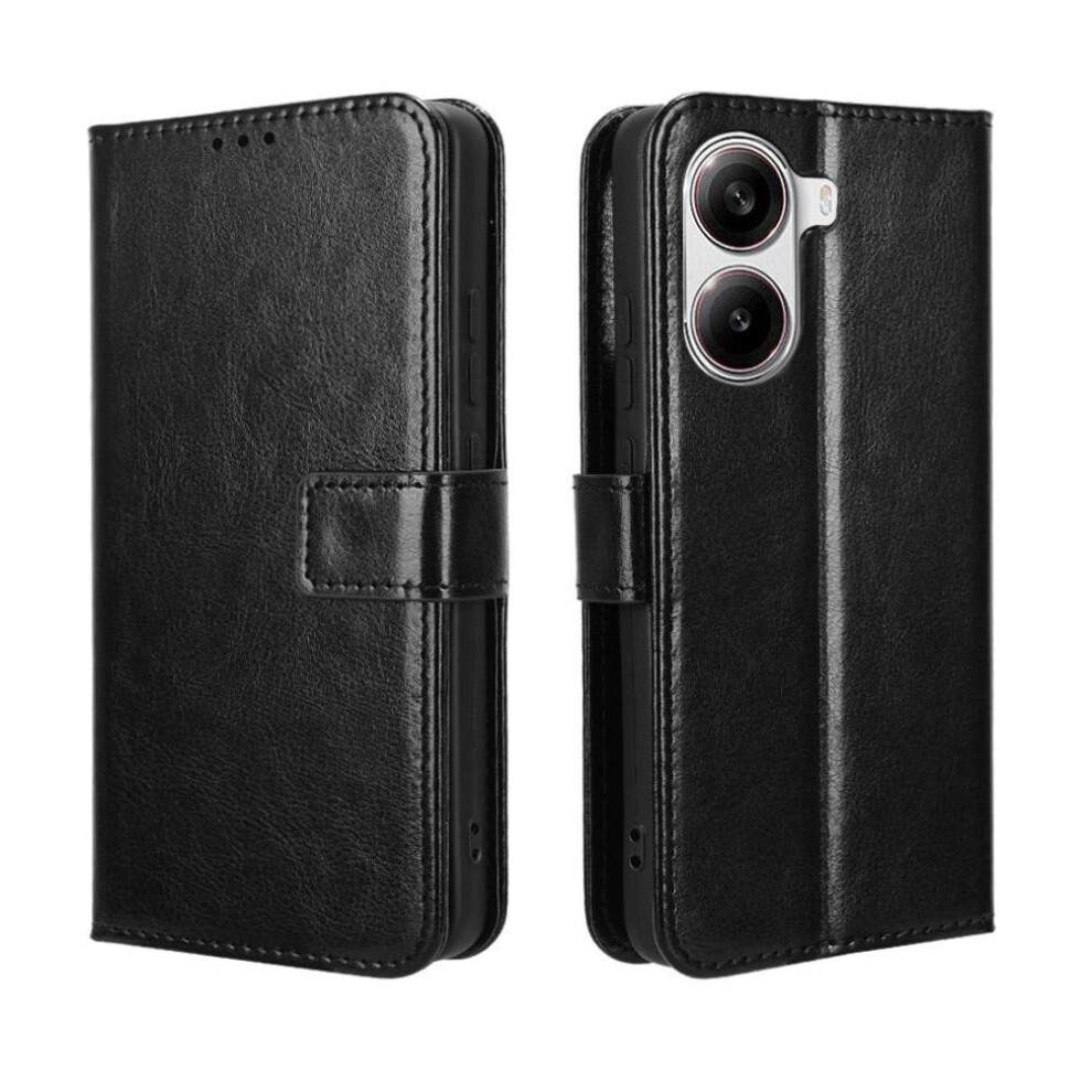 (Black) Case For Xiaomi Poco X7 Pro 5G/Redmi Turbo 4 5G Cover Card Holder Kickstand Black 764563778652