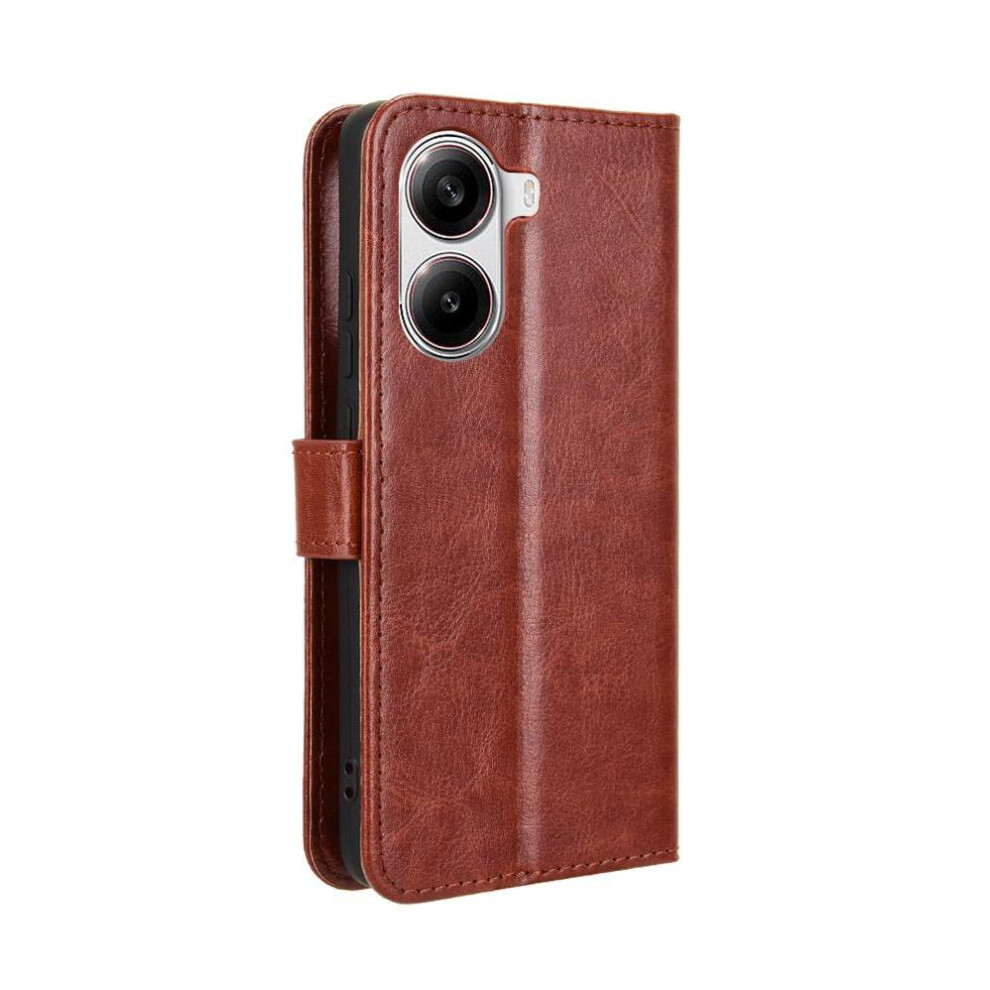 (Brown) Case For Xiaomi Poco X7 Pro 5G/Redmi Turbo 4 5G Cover Card Holder Kickstand Brown 764563778669