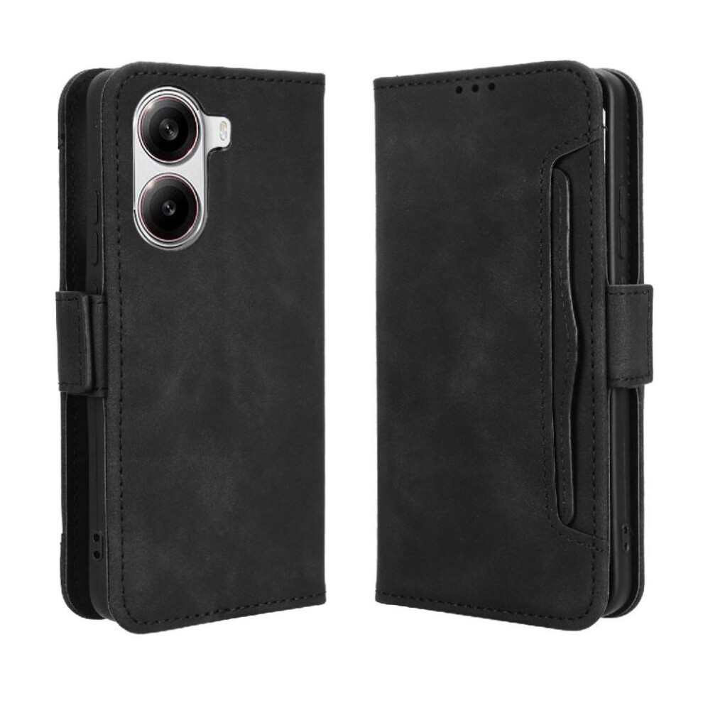 (Black) Case For Xiaomi Poco X7 Pro 5G/Redmi Turbo 4 5G Cover Card Holder Kickstand Black 764563778690