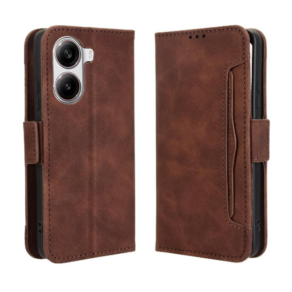 (Brown) Case For Xiaomi Poco X7 Pro 5G/Redmi Turbo 4 5G Cover Card Holder Kickstand Brown 764563778706